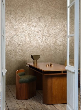 新款比利时ARTE进口墙纸 Impasto笔刷纹金箔客厅卧室背景满铺墙纸