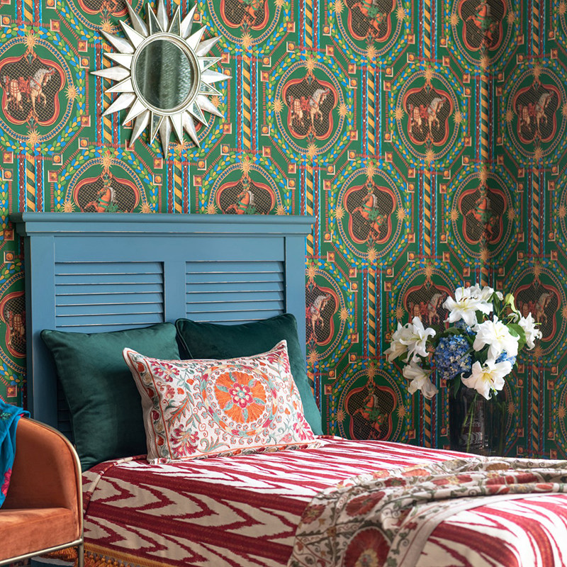 VENETIAN ORNAMENT 罗马尼亚原装进口墙纸 马 个性艺术背景墙壁纸