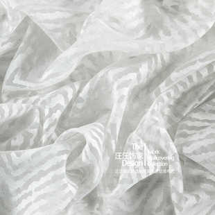 比利时进口bru 特罗萨 Testarossa 窗帘沙发布艺面料 纱 白纱 654