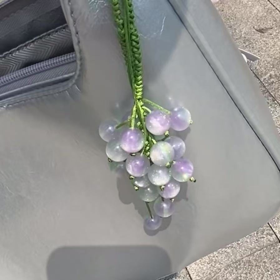变色葡萄挂件diy清新编织包包挂件钥匙扣送男女朋友闺蜜创意礼物,服饰配件/皮带/帽子/围巾,包挂件,淘宝优惠券,粉丝福利购,淘宝优惠卷