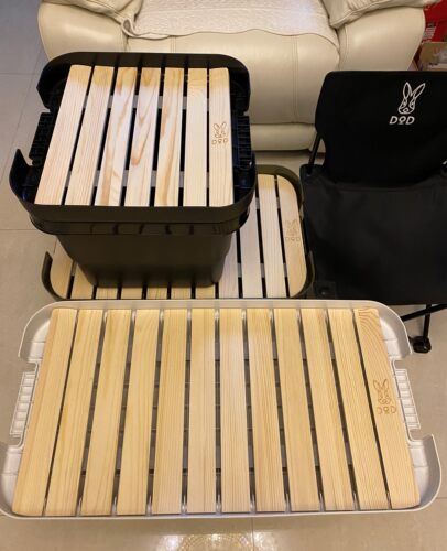 新品蛋卷桌板配套DOD储物箱桌板RISU收纳箱50露营车载箱板实木盖