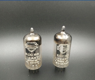55年长屏方环英国大盾ECC83 5751 ECC803 6N4电子管皱玻璃 12AX7