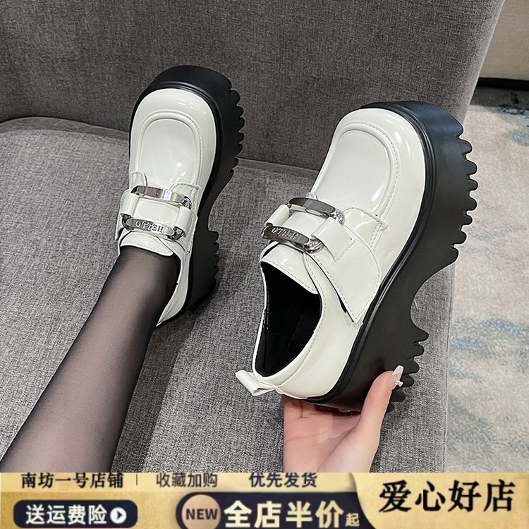 增高英伦风小皮鞋女2024秋