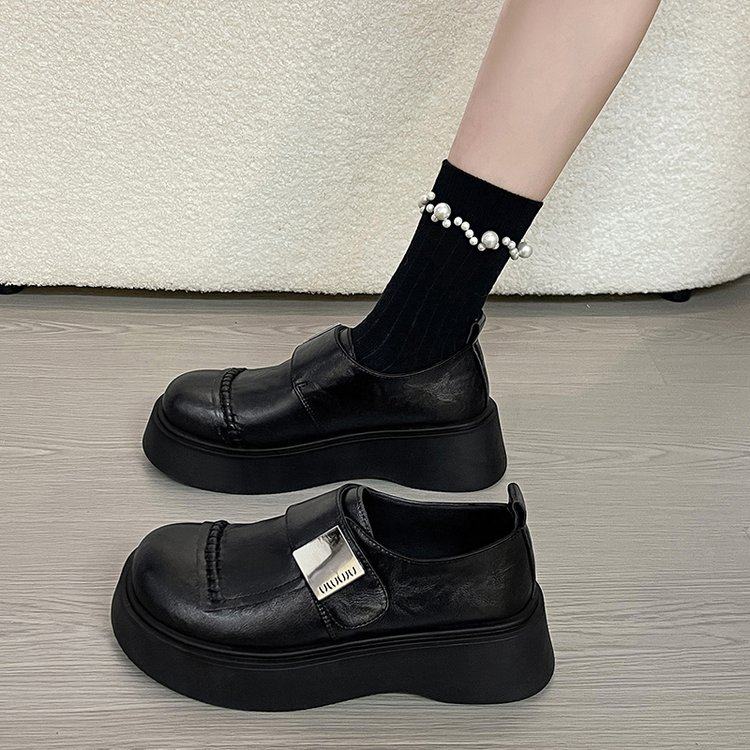 软牛皮~英伦风小皮鞋女2026春秋新款厚底复古乐福鞋百搭jk单鞋子,女鞋,深口单鞋,淘宝优惠券,粉丝福利购,淘宝优惠卷