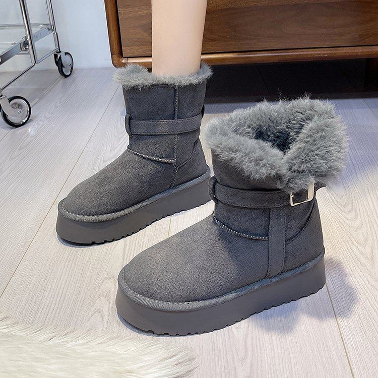 贾不假女士雪地靴2025冬天新款厚底东北毛毛加绒冬季加厚保暖棉靴,女鞋,时尚雪地靴,淘宝优惠券,粉丝福利购,淘宝优惠卷