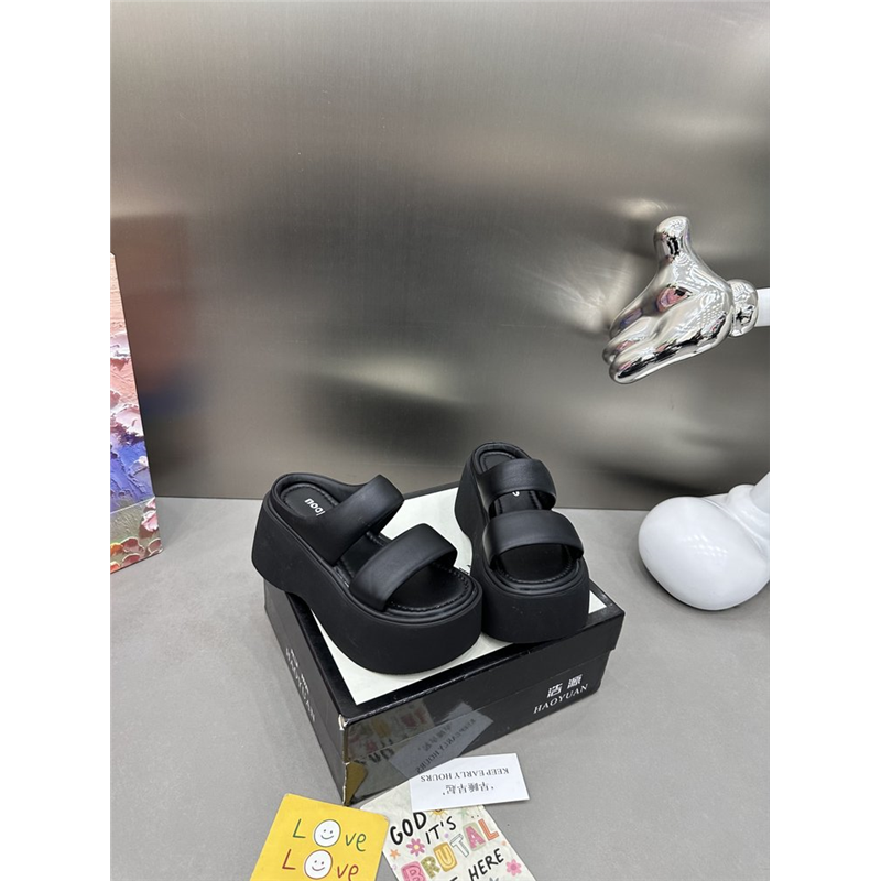 休闲外穿一字拖鞋女夏季2025年韩版松糕厚底小个子增高舒适凉鞋拖,女鞋,一字拖,淘宝优惠券,粉丝福利购,淘宝优惠卷