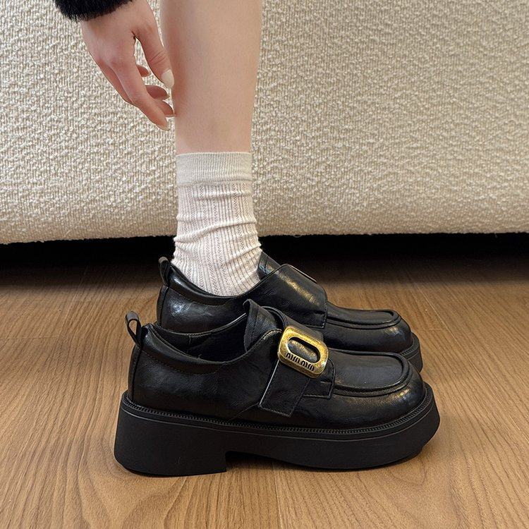 松糕厚底乐福鞋女2026新款春季一脚蹬玛丽珍单鞋复古英伦风小皮鞋,女鞋,深口单鞋,淘宝优惠券,粉丝福利购,淘宝优惠卷