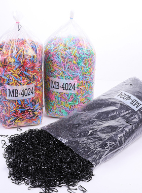 小皮筋女扎头发高弹力橡皮筋耐用一次性头绳皮套黑色不伤发圈胶圈