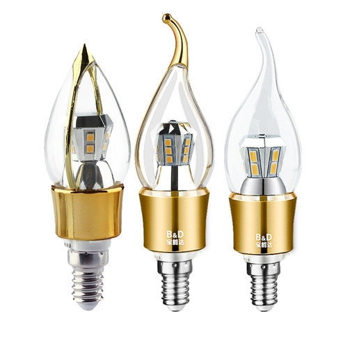 进口芯片宝能达全光谱灯珠蜡烛灯