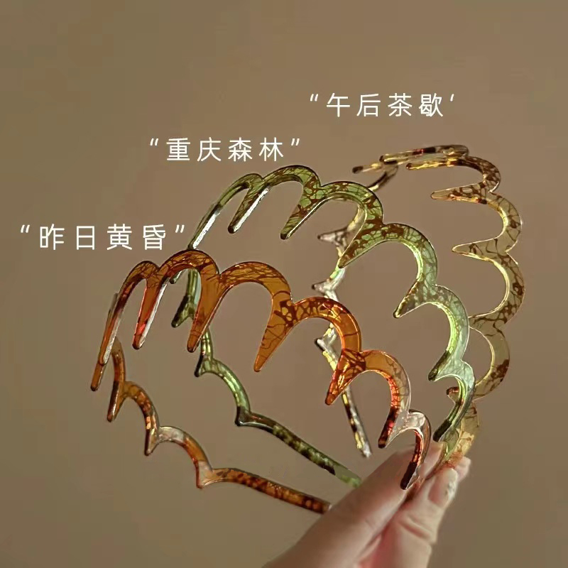 碎发纹理蓬松高颅顶带齿波浪发箍女洗脸专用神器网红发卡压发头箍