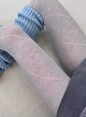 被超多人问的镂空菱格连裤wa！浅灰色显得特别高级！ 秋日的法式~