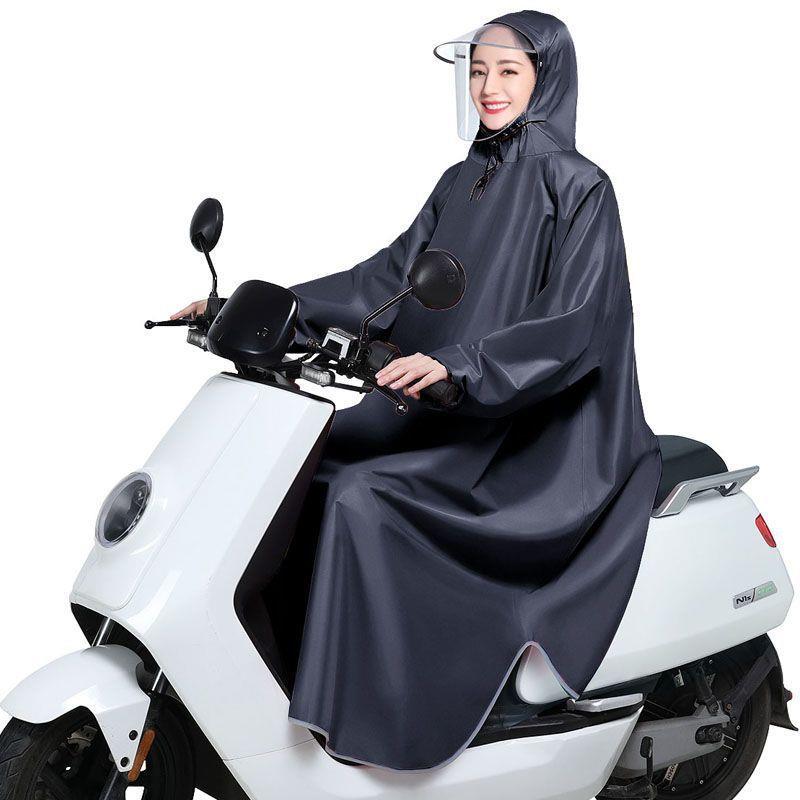 带袖雨衣电动车摩托车有袖雨披加大加厚单成人男女自行车骑行雨具