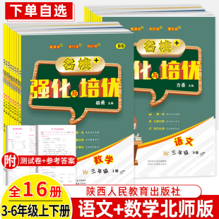 名校强化与培优一二三四五六年级数学语文上册下字词句篇人教北师版 期中期末达标测试卷真题小学生作业本课堂 BS同步一课一练单元