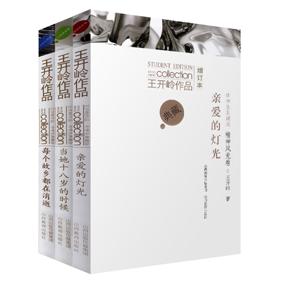 王开岭作品中学生典藏版全3册增订本 亲爱的灯光当她十八岁的时候每个故乡都在消逝 散文集初中高中经典课外阅读书