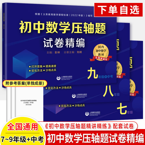 上教社初中数学压轴题试卷精编