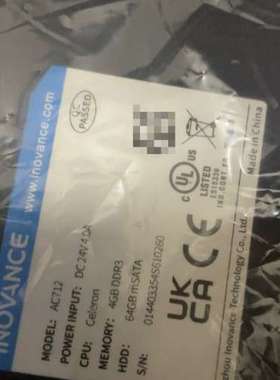 适用INOVANCE PLC控制器，型号AC712，赛扬CPU，议价