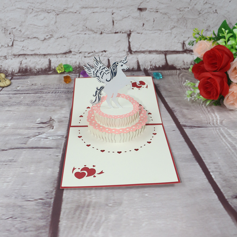 六一儿童生日创意3D立体贺卡剪纸