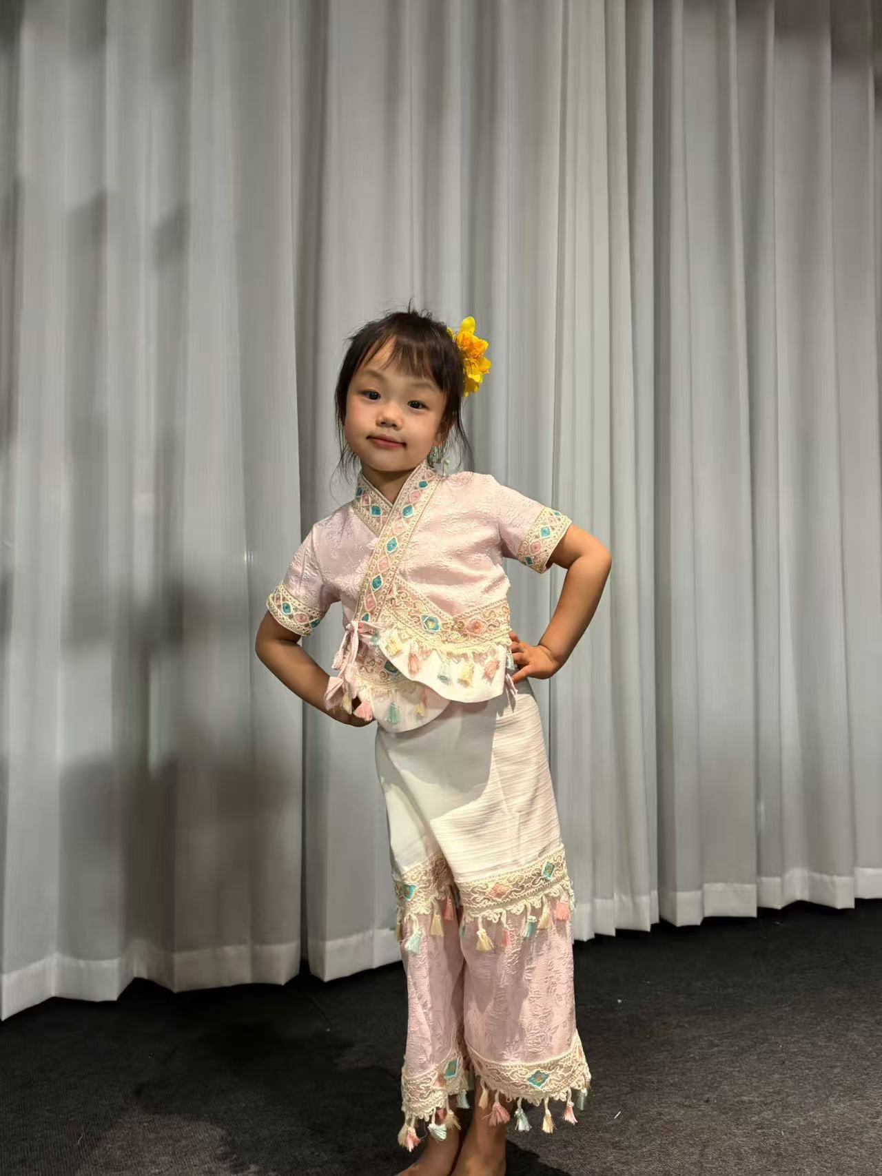 新款云南西双版纳傣族服装儿童女童夏季表演服泰国服少数民族服饰