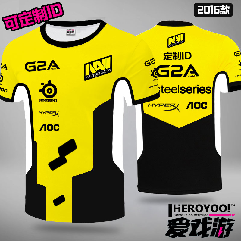 NV队服可定制ID短袖CSGOs1mple