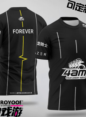 4am战队服可定制ID电竞2019PGC全球总决赛短袖吃鸡GODV