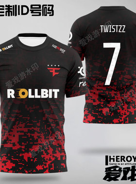 faze clan队服CSGO可定制ID电竞服比赛major衣服短袖T恤TWISTZZ