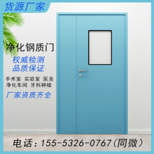 钢制净化门医院病房实验室手术室门无尘车间单双开气密洁净钢质门