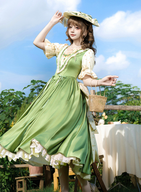 【尾款1.2】春日歌 优雅长裙cla lolita连衣裙 原创设计洛丽塔