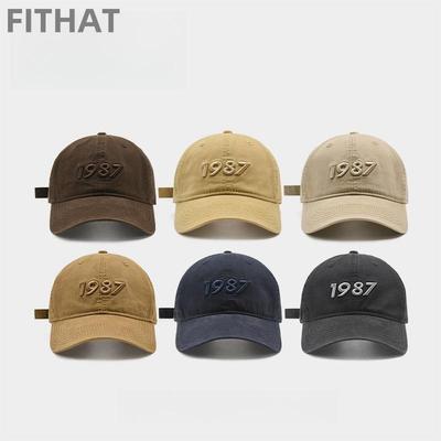 立体刺绣1987棒球帽女2024新款