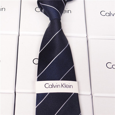 新款高档CK领带时尚商务休闲真丝纳米防水桑蚕丝领带礼盒装