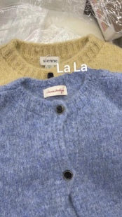 About nice韩国韩代sienne boutique 升级版 蓝紫/鹅黄 经典开衫