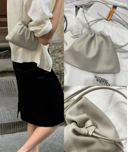 韩国韩代同款nothing written云朵包意大利进口100%小羊皮单肩包