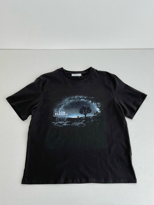 韩国同款  lowclassic 1031002 棉100%圆领印花宽松短袖