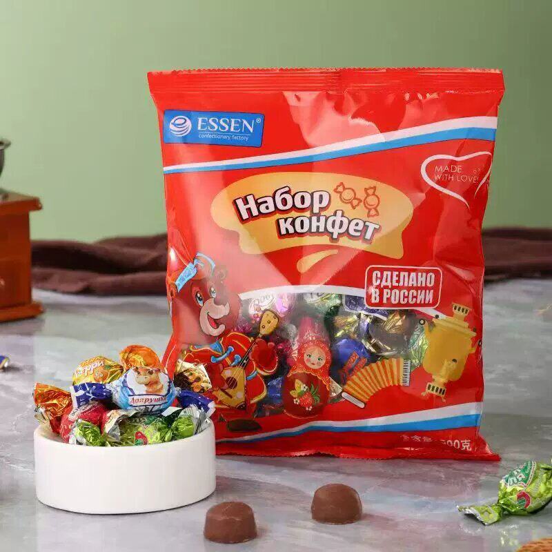俄罗斯进口贵族牌混合装什锦巧克力糖果食品多口味喜糖年货500g