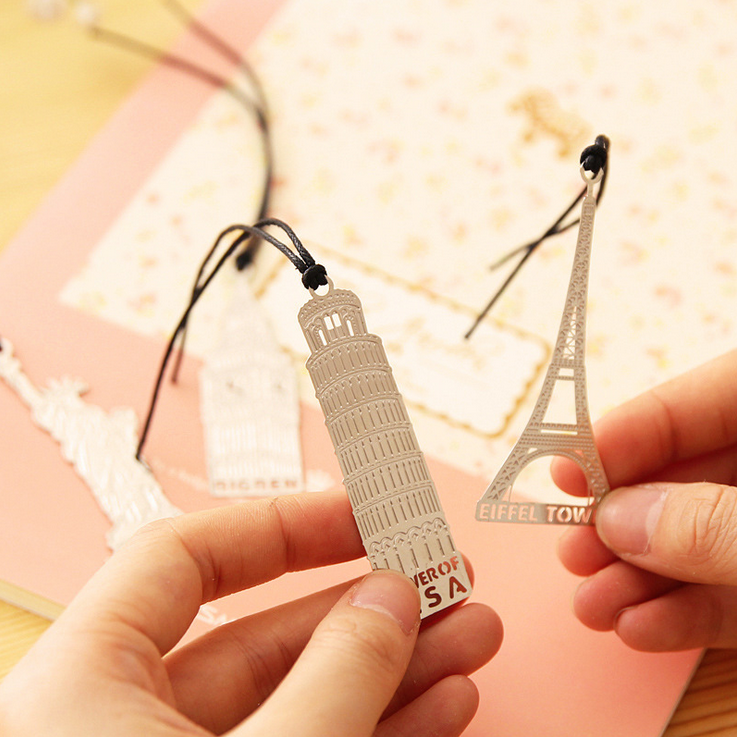 欧美古建筑高档金属书签大笨钟