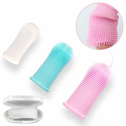 硅胶宠物猫咪狗狗牙刷指套去结石