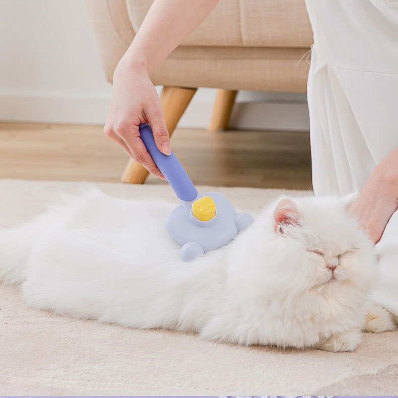 不锈钢一键除浮毛猫咪刷毛神器