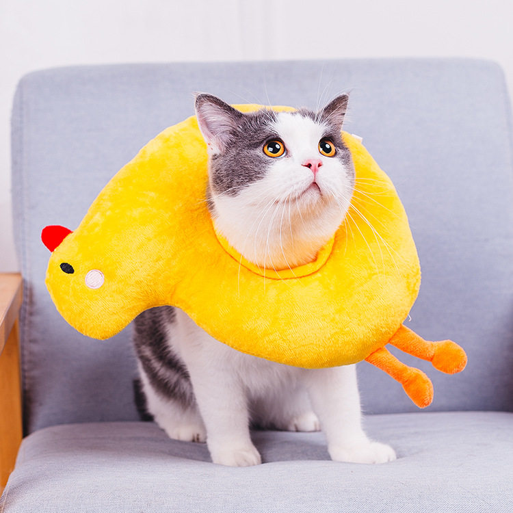 卡通柔软猫咪防咬防舔头套脖圈