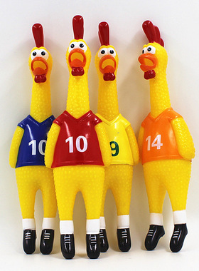 泰迪金毛宠物狗玩具惨叫绝望战斗鸡耐咬磨牙发声喔喔鸡怪叫足球鸡