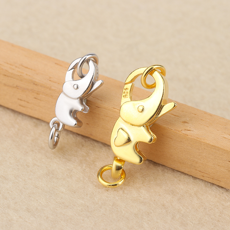 庭祥凯S925纯银猛马象弹簧扣配件