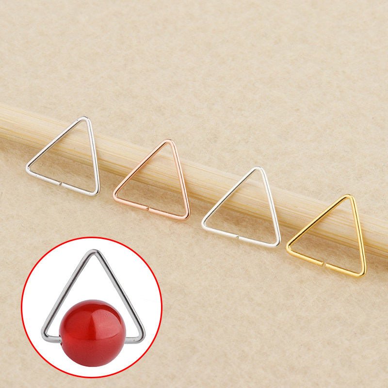 庭祥凯S925纯银三角珠托手工配件