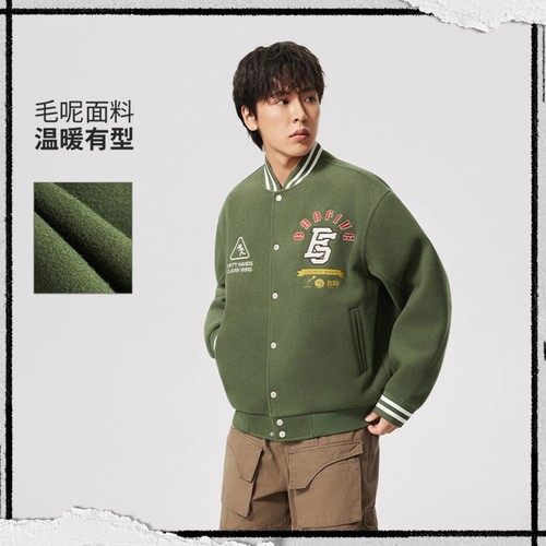 李宁新品2025冬季反伍BADFIVE男子立体裁剪宽松休闲外套AFDVB13