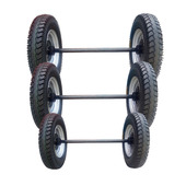 充气轮马车轮子400 12平板拖车轮胎橡胶20寸两轮连带轴后桥500