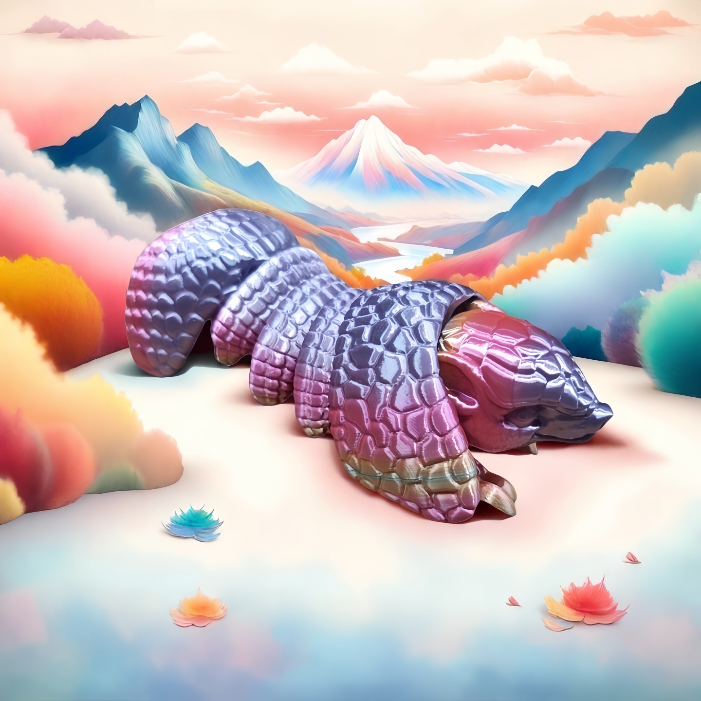 关节可活动穿山甲模型摆件3d打印解压神器桌面装饰品彩虹儿童玩具,家居饰品,3D模型摆件,淘宝优惠券,粉丝福利购,淘宝优惠卷