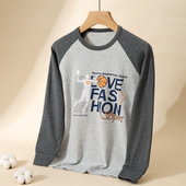 青少年秋衣男童纯棉单件上衣男孩中大童中学生长袖 保暖内衣 打底衫