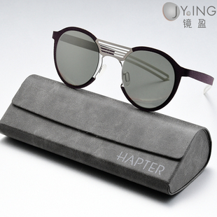 HAPTER墨镜镜盈眼镜意大利手造M07M 圆框无螺丝 N医用钢复古个性