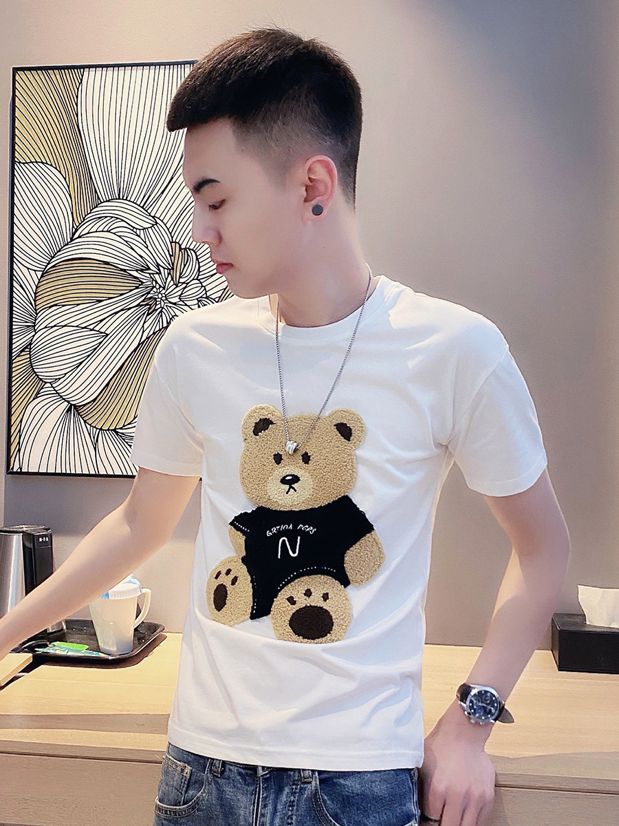 短袖男士修身潮流ins超火衣服