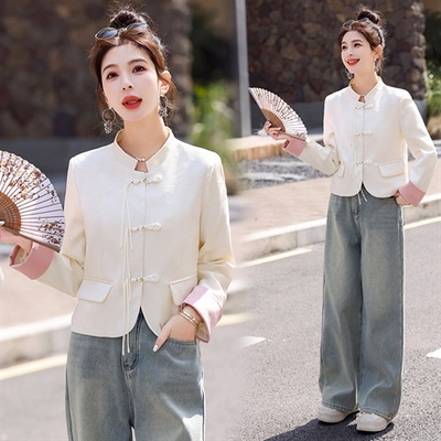 薇薇 新品时尚中古 春秋气质新中式外套9596WT