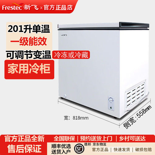 新飞201L家商用冷冻小冷柜一级