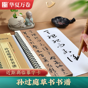 近距离临摹孙过庭草书字帖学生成人毛笔字字卡书谱软笔书法线圈本