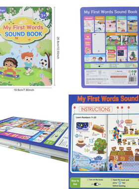My First Words Sound Book幼儿童英语点读书趣味卡通英语听力书